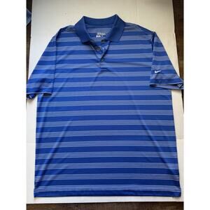 Nike Golf Tour Performance Dri-FIT short-sleeve polo shirt in blue/white stripes